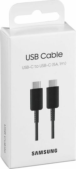 Samsung USB 2.0 Cable USB-C male - USB-C 100W Μαύρο 1m EP-DN975BBEGWW Bulk