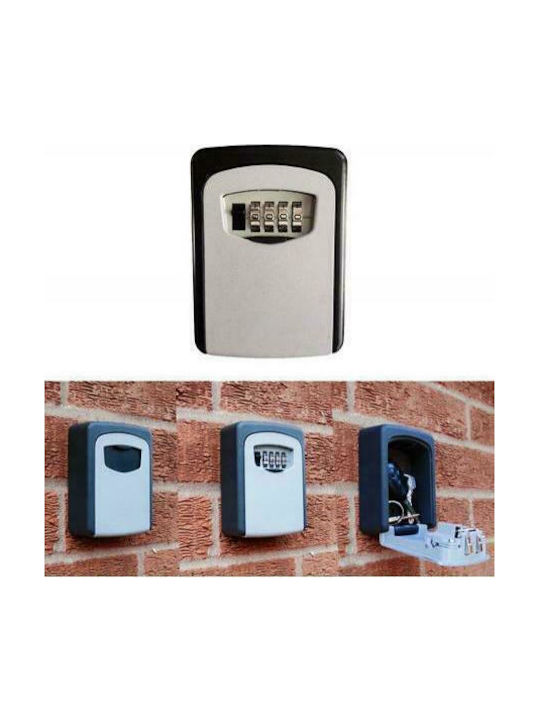 C-TECH Wall-Mounted Combination Key Holder Plastic with Combination Dial 9.5x4x11.5cm