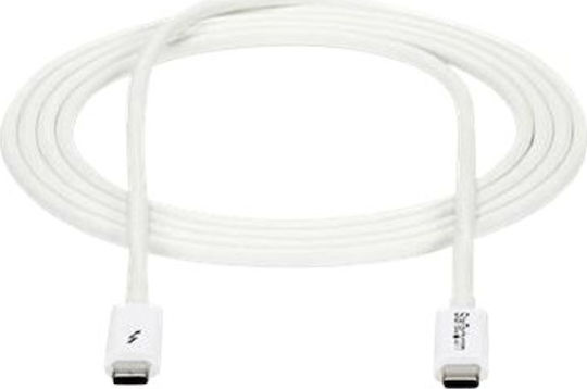 StarTech Thunderbolt 3 Cable 100W Λευκό 2m (TBLT3MM2MW)