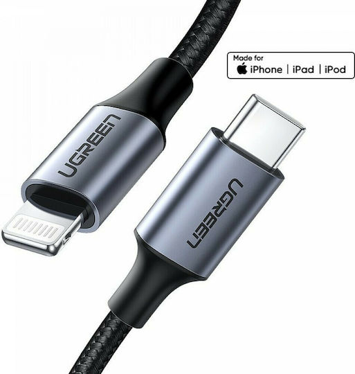 Ugreen US304 Braided USB-C to Lightning Cable 20W Black 1m (60759)