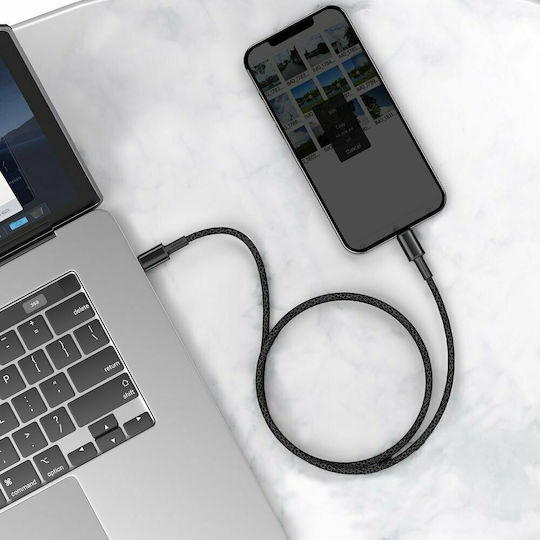 Baseus High Density Braided USB-C to Lightning Cable 20W Black 2m (CATLGD-A01)