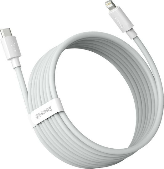 Baseus Simple Wisdom USB-C to Lightning Cable 20W White 1.5m (TZCATLZJ-02)