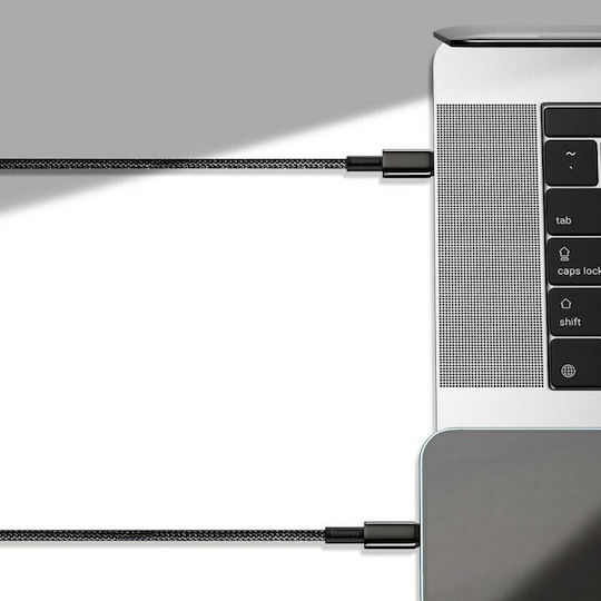 Baseus Tungsten Gold Braided USB-C to Lightning Cable 20W Μαύρο 1m (CATLWJ-01)