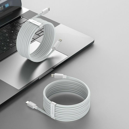 Baseus Simple Wisdom USB-C to Lightning Cable 20W White 1.5m (TZCATLZJ-02)