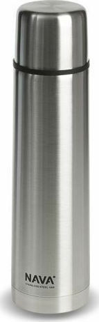 Nava Valve Lid-Cup Bottle Thermos Stainless Steel 500ml Silver with Cap-Cup
