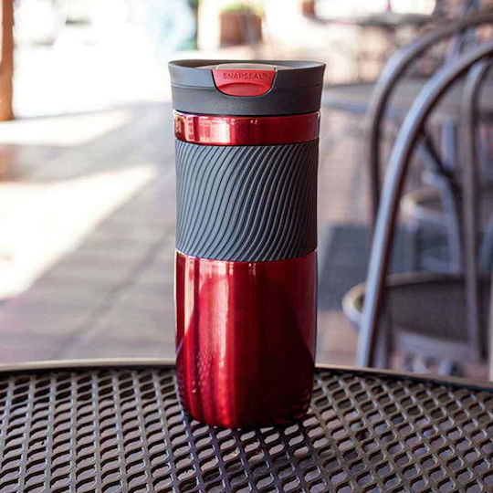 Contigo Byron SS Glas Thermosflasche Rostfreier Stahl BPA Frei 470ml Rot mit Mundstück