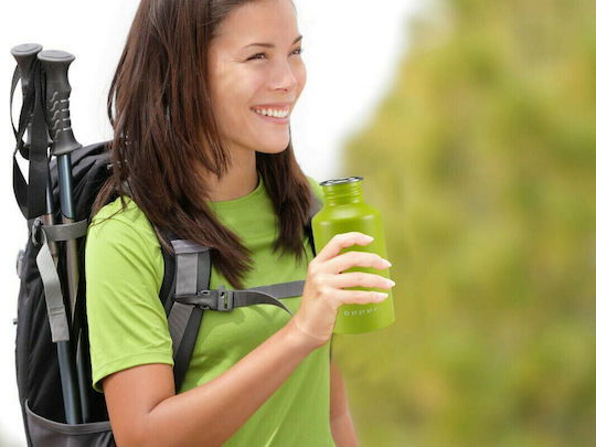 Beper Insulated Flask Bottle Thermos Stainless Steel BPA Free 500ml Green
