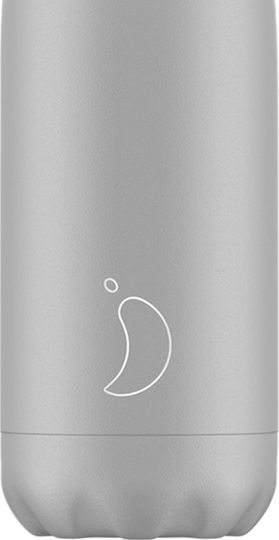 Chilly's Monochrome Bottle Thermos Stainless Steel BPA Free 500ml Gray