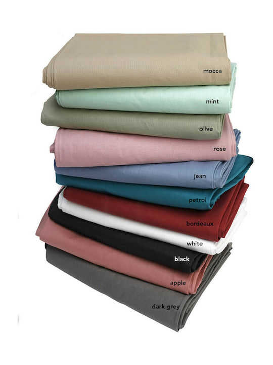 Melinen Sheet Super-Double with Elastic 160x200+30cm. Urban Rose