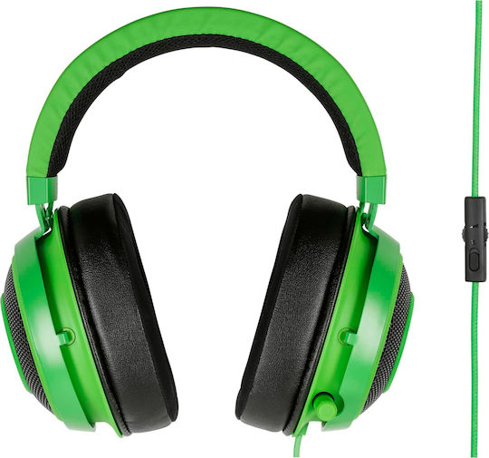 Razer Kraken Over Ear Gaming Headset με σύνδεση 3.5mm Πράσινο