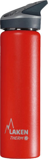 Laken Jannu Thermo Ανακυκλώσιμο Μπουκάλι Θερμός Ανοξείδωτο BPA Free 750ml Κόκκινο με Επιστόμιο