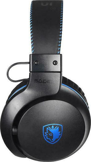 Sades Fpower SA-717-BL Over Ear Gaming Headset with Connection 3.5mm Blue
