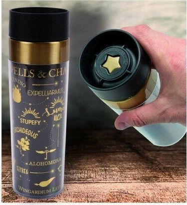 Harry Potter Premium Drinks Flask Чаша Термос Пластмасов 330мл Черен с Мундщук
