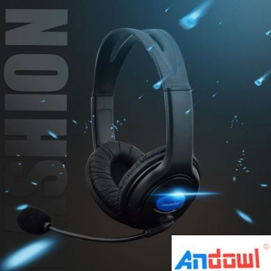 Andowl PS4 On Ear Gaming Headset με σύνδεση 3.5mm for PC / PS4 / XBOX