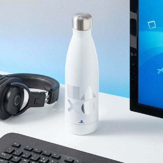 Paladone Playstation 5 Μπουκάλι Θερμός Ανοξείδωτο 460ml Λευκό