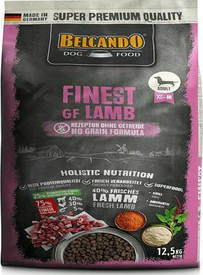 Belcando Finest GF Lamb 12.5kg Dry Food Grain-Free for Adult Small & Medium Breed Dogs with Lamb