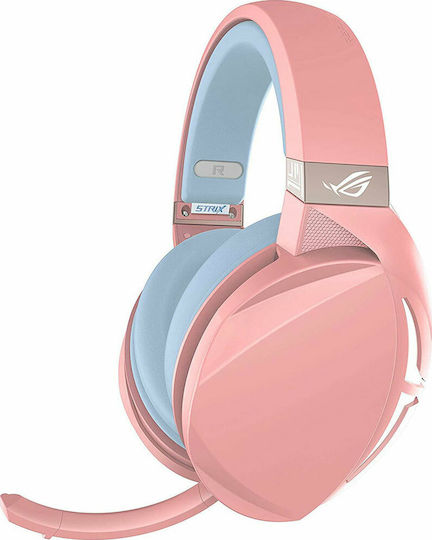 Asus ROG Strix Fusion 300 Over Ear Gaming Headset με σύνδεση 3.5mm / USB Ροζ