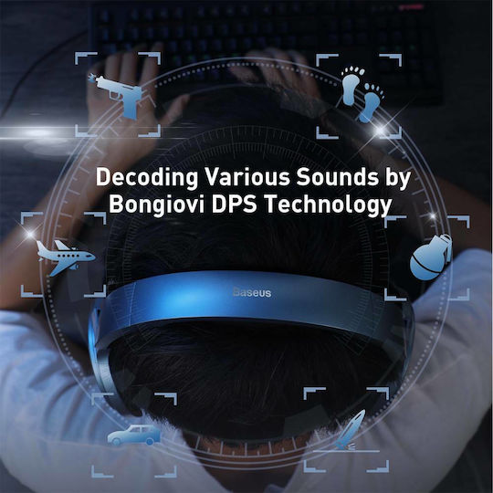 Baseus D05 Over Ear Gaming Headset with Connection USB Gray