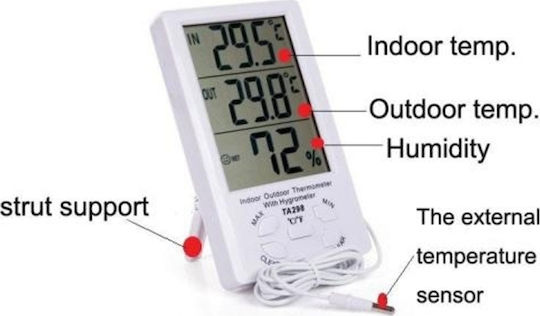 Factory Digital Thermometer & Hygrometer for Indoor & Outdoor Use