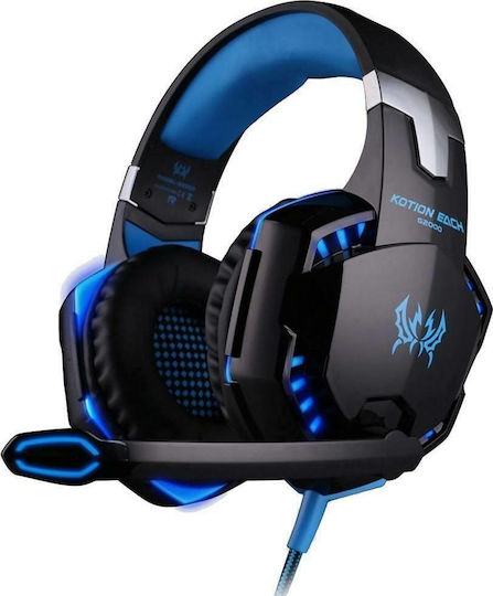 Kotion Each G9000 Over Ear Gaming Headset with Connection 3.5mm / USB Blue
