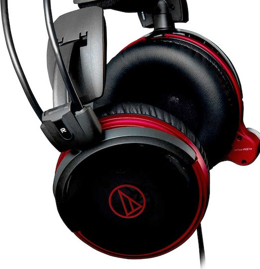Audio Technica ATH-AG1X Over Ear Gaming Headset με σύνδεση 3.5mm Κόκκινο