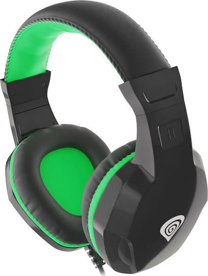 Genesis Argon 100 Over Ear Gaming Headset με σύνδεση 3.5mm Πράσινο