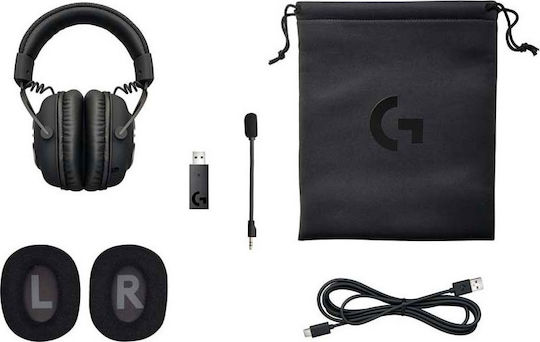 Logitech G Pro X Ασύρματο Over Ear Gaming Headset με σύνδεση USB