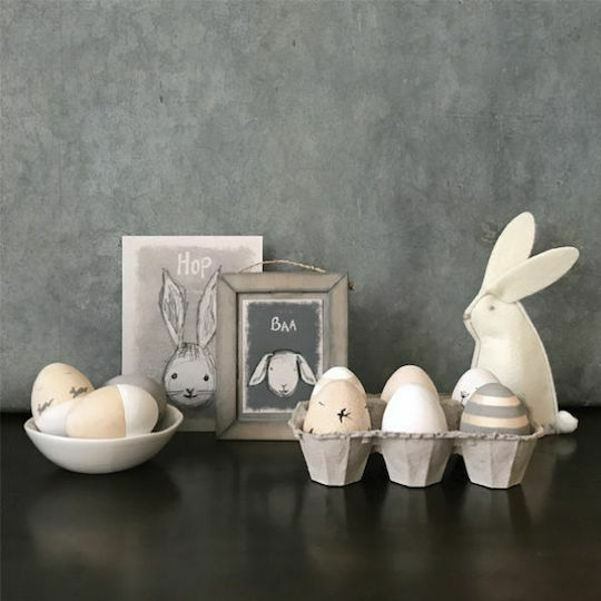 Synchronia Πασχαλινό Αυγό Ξύλινο Λευκο