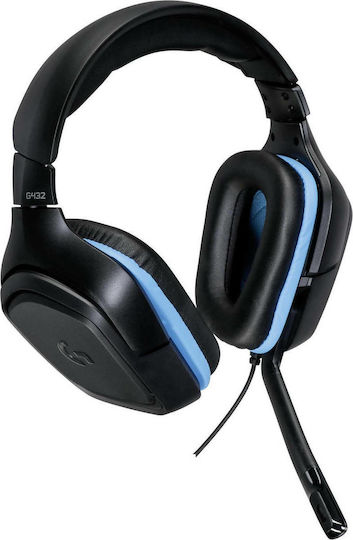 Logitech G432 7.1 Over Ear Gaming Headset with Connection 3.5mm / USB Blue