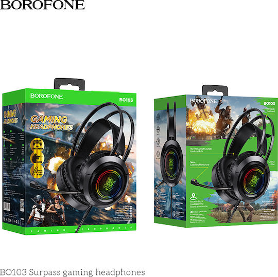 Borofone BO103 Surpass Căști Gaming Over Ear cu Conectivitate 3,5 mm USB