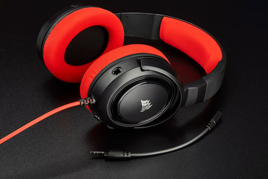 Corsair HS35 Over Ear Gaming Headset with Connection 3.5mm Red