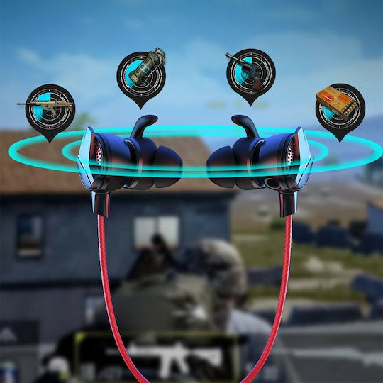 Baseus Gamo C15 In Ear Gaming Headset με σύνδεση USB Κόκκινο