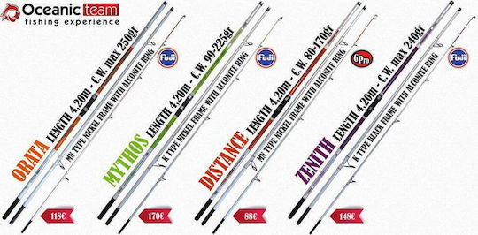 Oceanic Distance Καλάμι Ψαρέματος για Surf Casting 4.20m 80-170gr