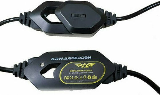 Armaggeddon Pulse 7 (2018 Edition) Over Ear Gaming Headset with Connection 2x3.5mm / USB Black