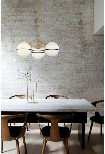 Viokef Ferero Pendant Light White with Socket E27 60x600cm