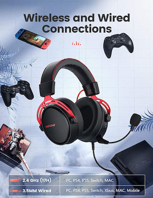 Mpow BH415A Fără fir Peste ureche Casti de gaming cu conexiun USB