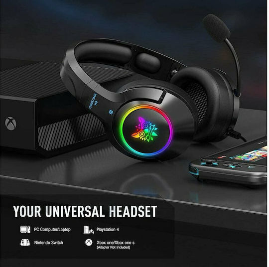 Onikuma K9 Over Ear Gaming Headset cu conexiune 3,5mm / USB Negru
