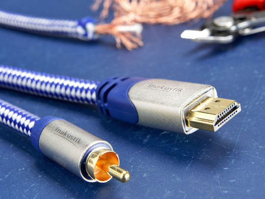 Inakustik HDMI 2.0 Premium High Speed 4K 60Hz HDR Kabel HDMI-Stecker - HDMI-Stecker 3m Blauer