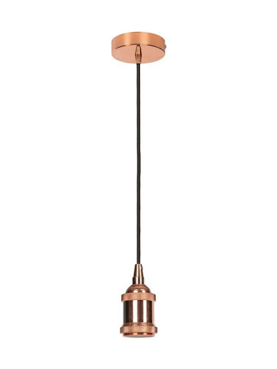 VK Lighting Pendant Light Rose Gold with Socket E27 5x8cm