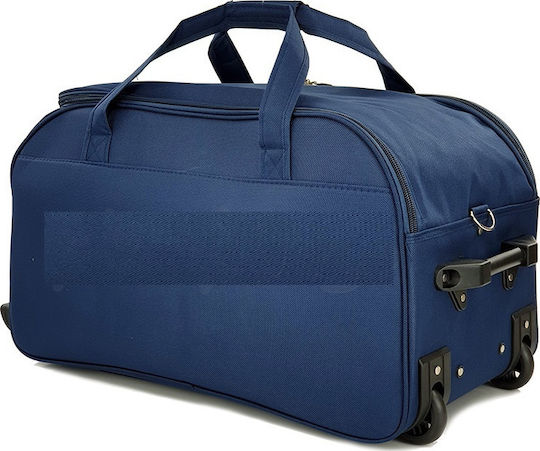 Rain Reisetasche Zurück 70Es Blau mit Rädern Stoff L60xB33xH34cm
