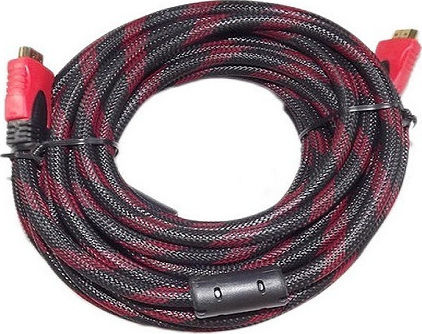 371-019 HDMI 1.4 High Speed 1080p 120Hz Braided Cable HDMI Male - HDMI Male Length 30m Red