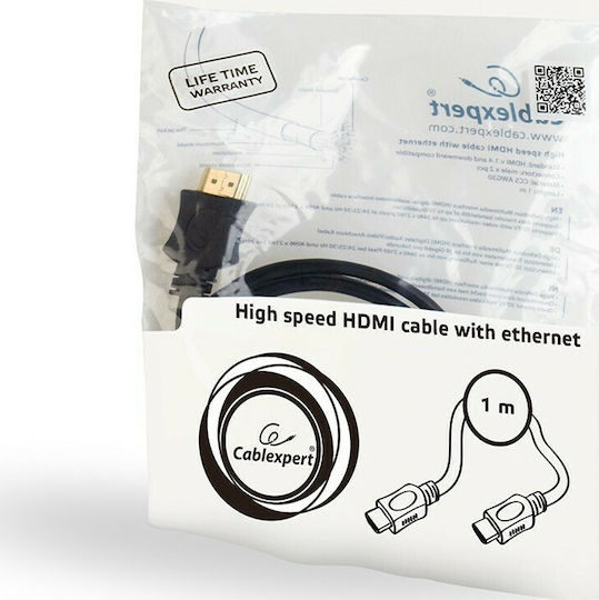 Cablexpert HDMI 2.0 Premium High Speed 4K 60Hz HDR Cable HDMI male - HDMI male 3m Μαύρο
