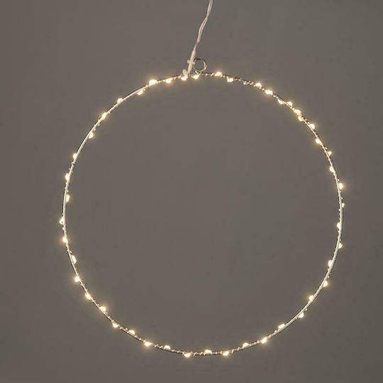 Aca Illuminated Christmas Metal Figure Ball Silver 30x30x30cm