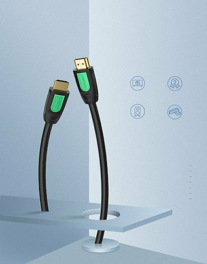 Ugreen HDMI 1.4 High Speed 1080p 120Hz Cable HDMI male - HDMI male 5m Μαύρο