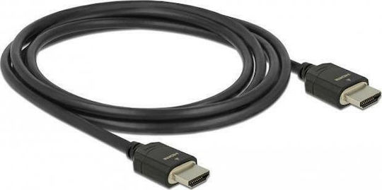 DeLock HDMI 2.1 Ultra High Speed 48Gbps 4K 120Hz HDR VRR Cable HDMI male - HDMI male 2m Μαύρο