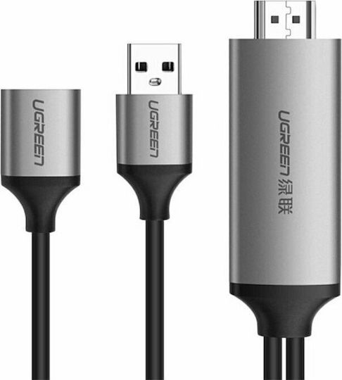 Ugreen HDMI-Kabel Männlich - USB-A-Buchse 1,5m Schwarz