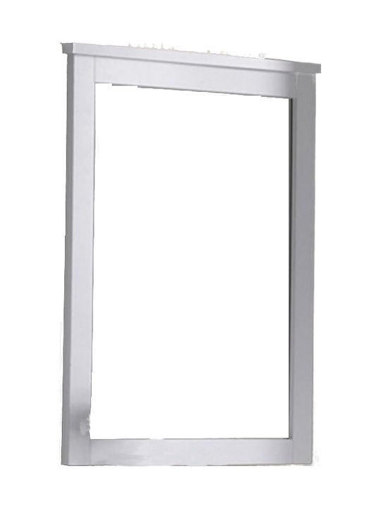 Woodwell Wall Mirror with White Wooden Frame 93x72cm 1pcs