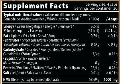 QNT HMB Special Food Supplement 120 Capsules