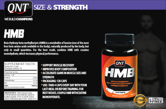 QNT HMB Special Food Supplement 120 Capsules