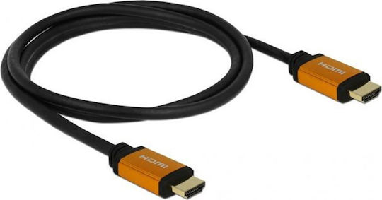 DeLock HDMI 2.1 Ultra High Speed 48Gbps 4K 120Hz HDR VRR Cable HDMI male - HDMI male 1m Μαύρο